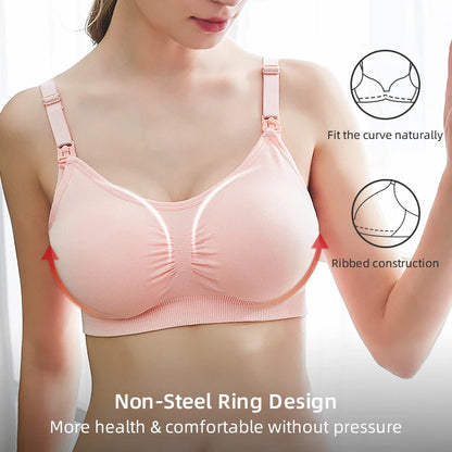 High Quality plus Size Nursing Bra Breathable Women Breastfeeding Underwear Seamless Maternity Bra Push Up